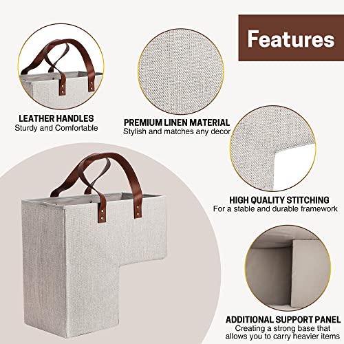 SAM AND MABEL Stair Baskets for Carpeted and Wooden Stairs - 16” L...