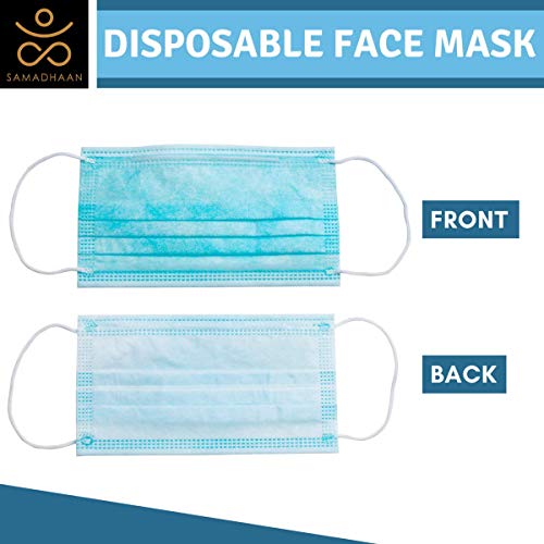 Disposable Mask - Safety Face Mask Pack of 50 Non Woven Thick 3-...