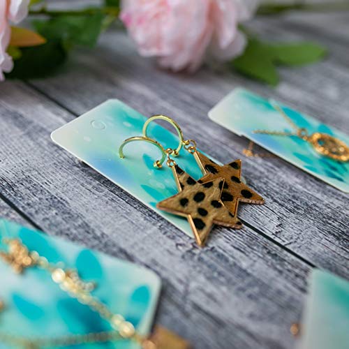 100Pack Blue Feather Earring Cards for Display Jewelry Card Jewelr...