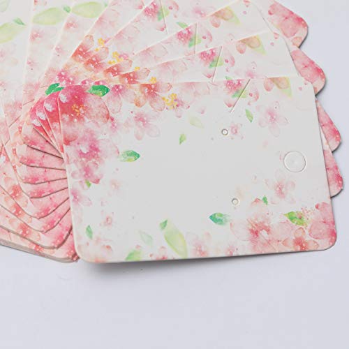 100Pack Flower Earring Cards for Display Necklace Card Jewelry Dis...
