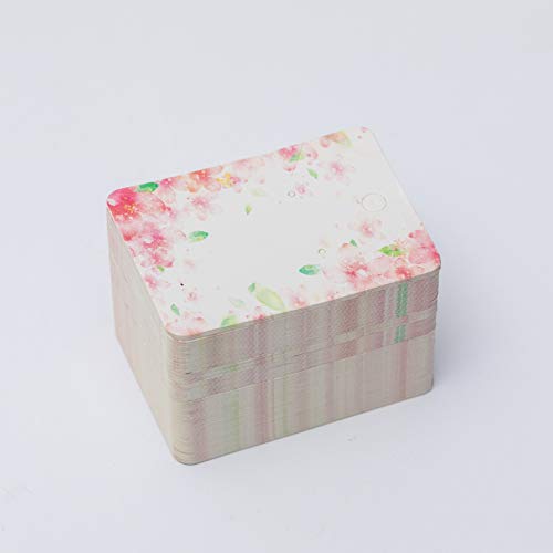 100Pack Flower Earring Cards for Display Necklace Card Jewelry Dis...