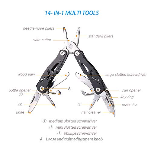 Multitool MINI Multitool Pliers 14-In-1,Gifts for Boyfriend, Folda...