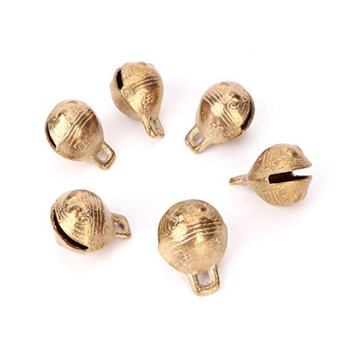 6PCS 1.3inch Vintage Bronze Jingle Bells Antique Copper Bell Brass...