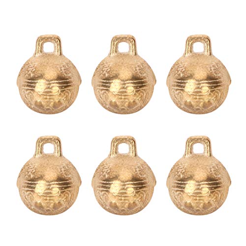 6PCS 1.3inch Vintage Bronze Jingle Bells Antique Copper Bell Brass...