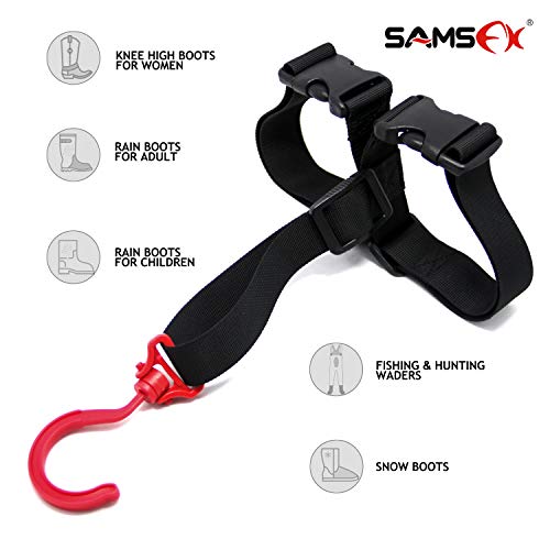 SAMSFX Fishing Wader Boot Hanger Hanging Strap Belt with Swivel Ho...