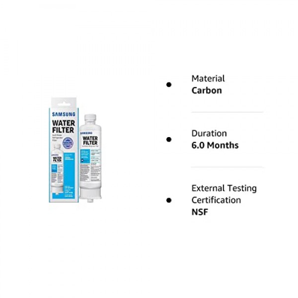 SAMSUNG Genuine Filter for Refrigerator Water and Ice, Carbon Bloc...
