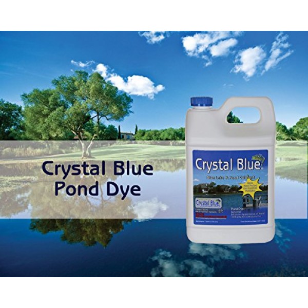 Crystal Blue Lake and Pond Dye - Royal Blue Color - 1 Gallon
