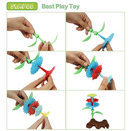 SAND MINE Flower Garden Building Toys, 198 PCS Kids Flower Garden ...