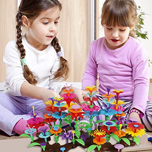 SAND MINE Flower Garden Building Toys, 198 PCS Kids Flower Garden ...