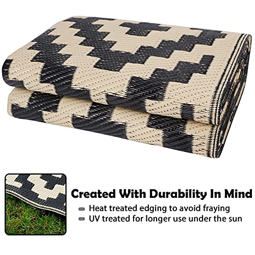 SAND MINE Reversible Mats, Plastic Straw Rug, Modern Area Rug, Lar...