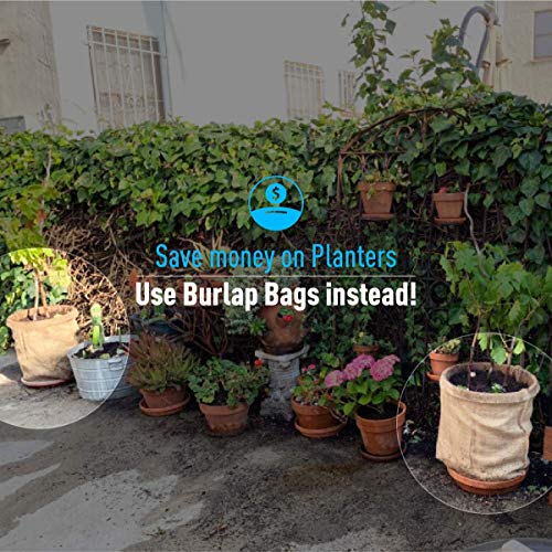 Large Burlap Bags 18 x 30 - Burlap Bags for Planting/Gardening b...