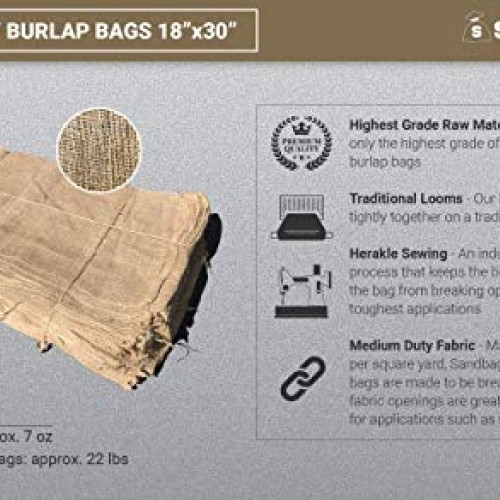 Large Burlap Bags 18 x 30 - Burlap Bags for Planting/Gardening b...