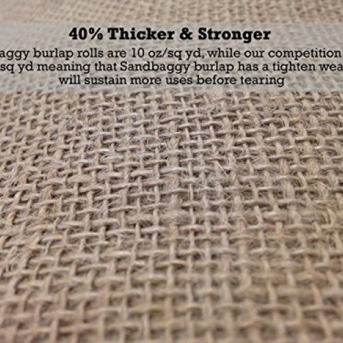 Sandbaggy Burlap Fabric Roll- for Garden, Yard, Wedding, Craft, De...