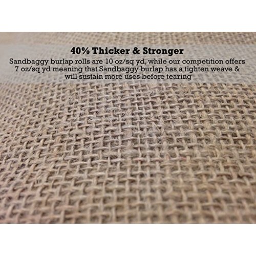 Sandbaggy Burlap Fabric Roll- for Garden, Yard, Wedding, Craft, De...