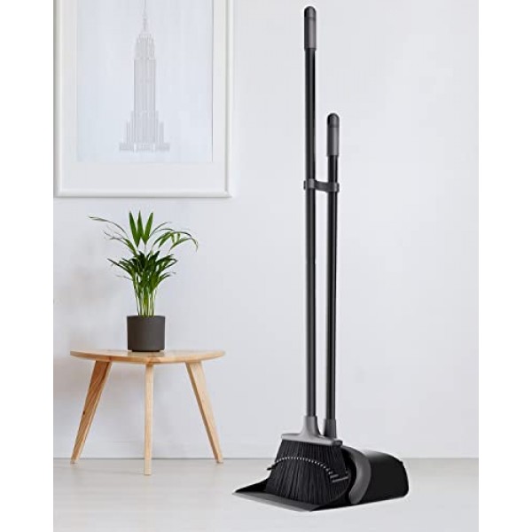 Broom with Dustpan Combo Set, Upgrade Broom and Dustpan Set for Ho...