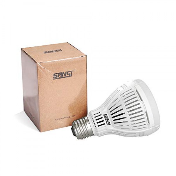 SANSI 15W LED Grow Light Bulb, Daylight White Full Spectrum Grow L...