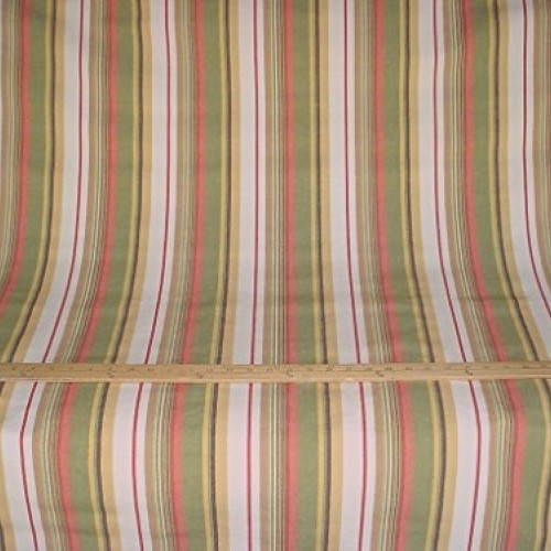 Santee Fabrics Lotus in Olivette - Heavy Olive/Tea Rose Cotton Str...