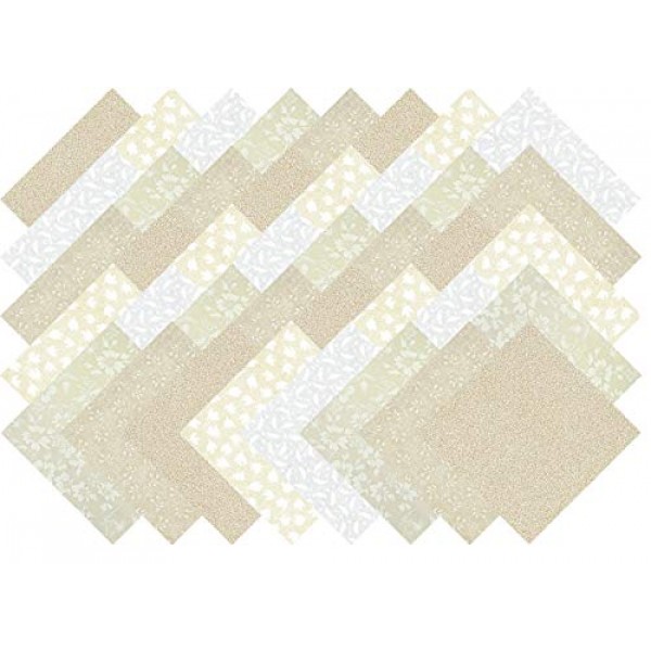 Tone on Tone Collection 40 Precut 5-inch Quilting Fabric Squares C...