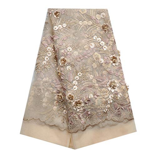 SanVera17 Applique African Lace Fabric 3D Lace Material Net Lace F...