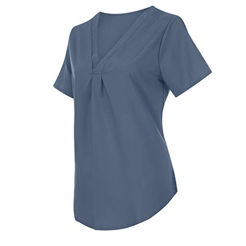 Sanyyanlsy Womens Pluz Size Loose Summer Short-Sleeved Multi-Colo...