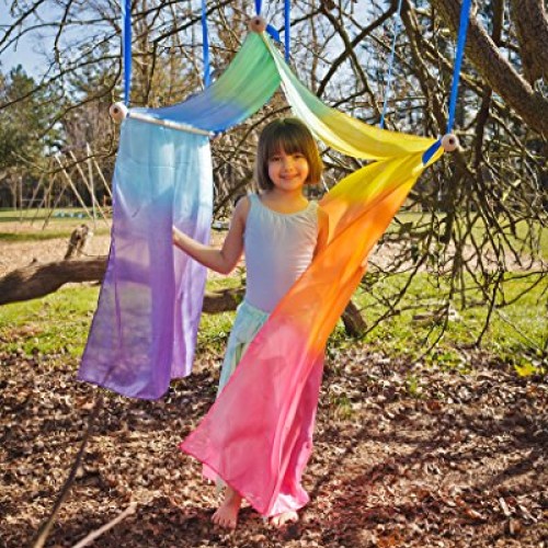 Sarahs Silks Giant Rainbow Playsilk 3 Feet by 9 Feet Long