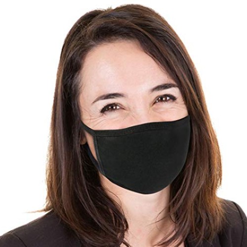 3 Pk Unisex Black Washable Reusable Face Mask & Mouth Cover for Me...