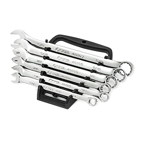 SATA 6-Piece Full-Polish SAE Combination Wrench Set with Offset Bo...