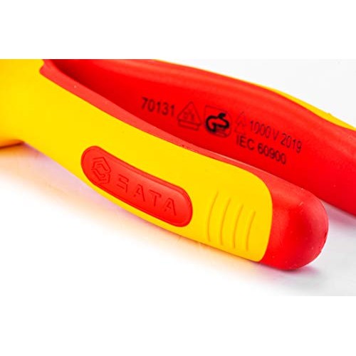 SATA 8-Inch VDE Insulated Long Needle-Nose Side Cutting Pliers wit...