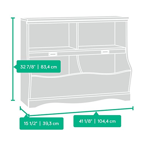Sauder Pogo Bookcase/footboard, Soft White finish