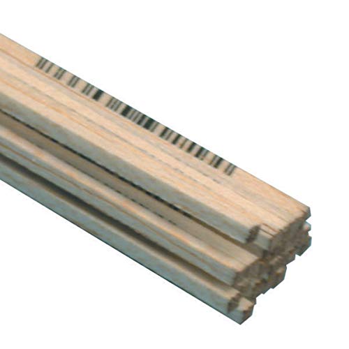 SAUNDERS MIDWEST 6033 Balsa Wood, 3/32 x 3/32 x 36 inches, 1 Piece...