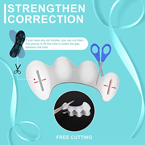 2 Pairs Adjustable Toe Spacers, Silicone Toe Spacers Toe Straighte...