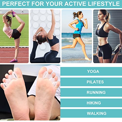 2 Pairs Adjustable Toe Spacers, Silicone Toe Spacers Toe Straighte...