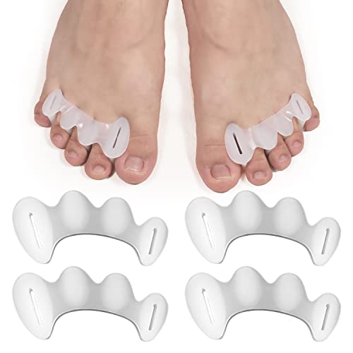 2 Pairs Adjustable Toe Spacers, Silicone Toe Spacers Toe Straighte...