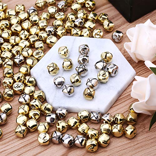 SAVITA 200Pcs Christmas Jingle Bells, DIY Craft Bells for Wreath, ...