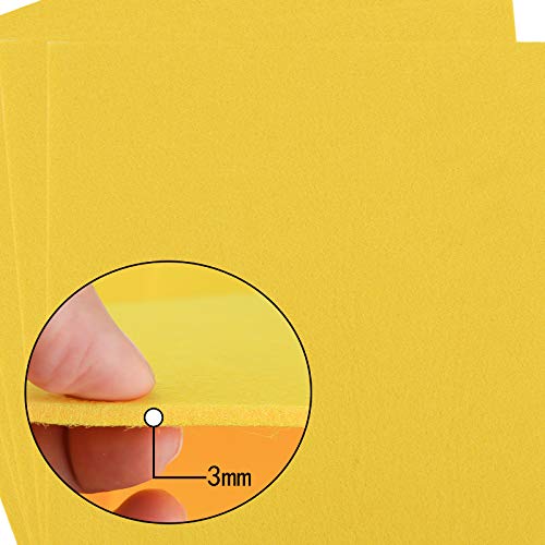 SAVITA 5Pcs 10x9 Inch 3mm Thick Felt Sheets, Stiff Felt Hard Craft...