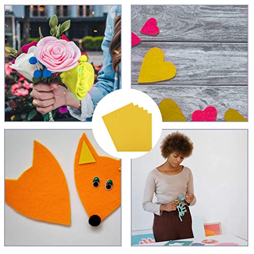 SAVITA 5Pcs 10x9 Inch 3mm Thick Felt Sheets, Stiff Felt Hard Craft...