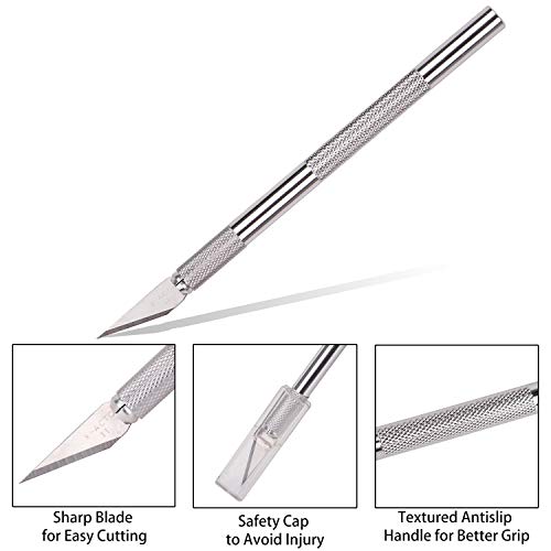 SAVITA Hobby Knife Set Solid Metal Pen Knife Small Carving Craft U...