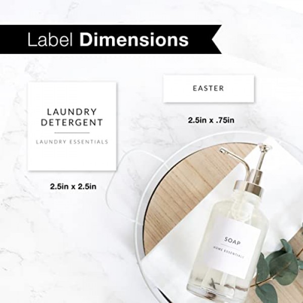 SAVVY & SORTED Minimalist Home Laundry Labels for Organizing - 136...