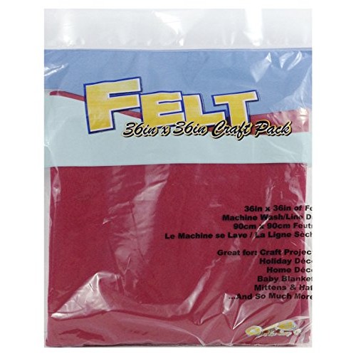 Sax Synthetic Decorator Felt, Fire Red, 36 L x 36 W
