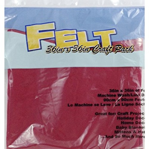 Sax Synthetic Decorator Felt, Fire Red, 36 L x 36 W