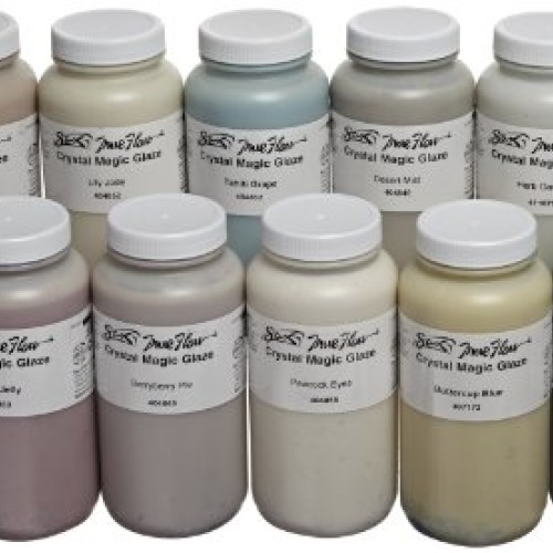 Sax True Flow Crystal Magic Glazes, Assorted Colors, Set of 12 Pin...