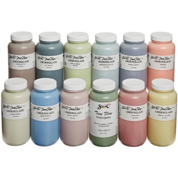 Sax True Flow Underglaze Set, Assorted Colors, Set of 12 Pints - 1...