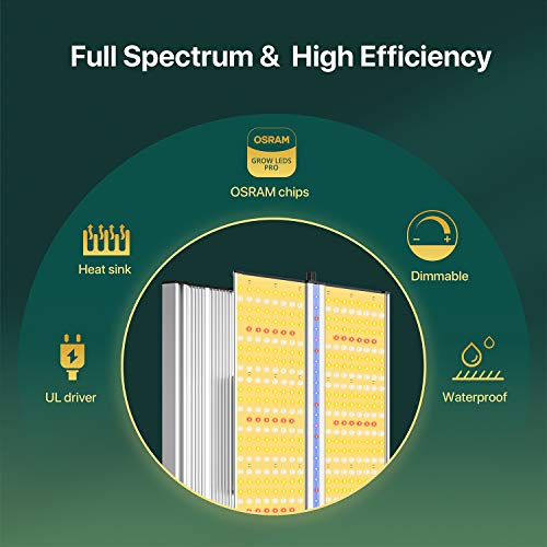 Led Grow Light with Supplement Bar, SAYHON 4x4ft Coverage Full Spe...