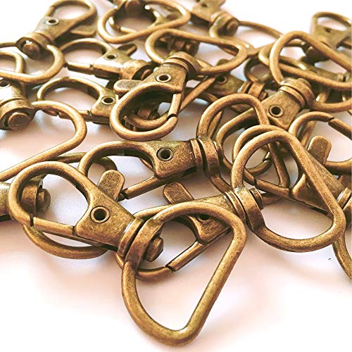 20Pcs 360° Metal Swivel Trigger Snap Hooks Lobster Claw Clasps, Wi...