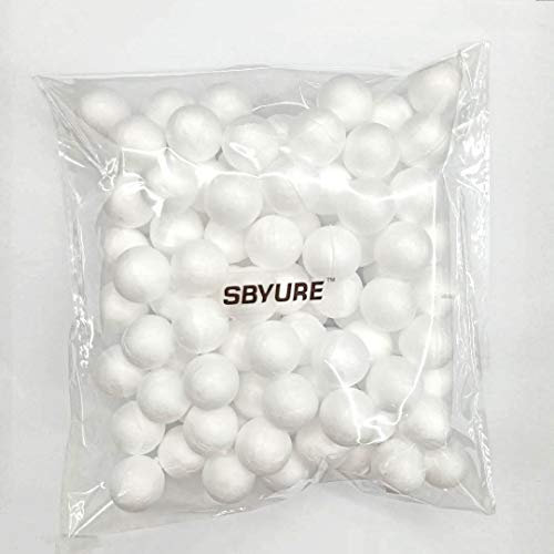 SBYURE 100 Pieces Foam Craft Balls 20mm0.79 inch White Polystyre...
