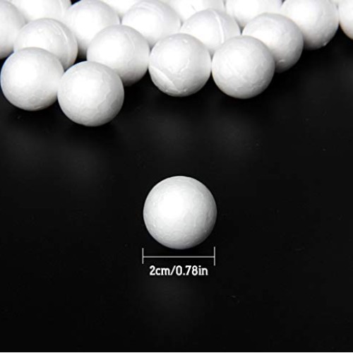 SBYURE 100 Pieces Foam Craft Balls 20mm0.79 inch White Polystyre...