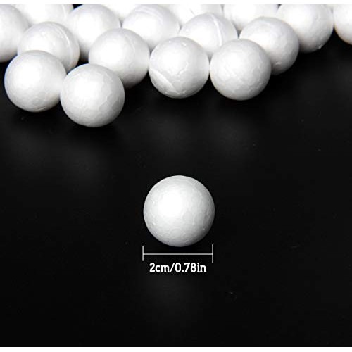 SBYURE 100 Pieces Foam Craft Balls 20mm0.79 inch White Polystyre...