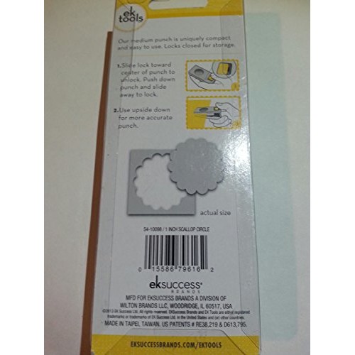 EK Tools Scallop Circle Punch, 1-Inch Scalloped Edge