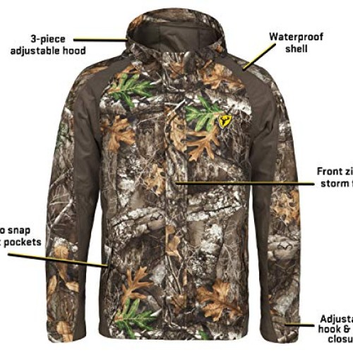 Scent Blocker Drencher Mens Hooded Hunting Rain Jacket, Realtree ...