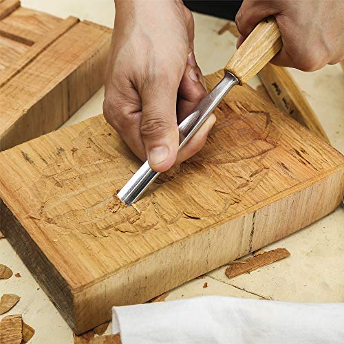 SCHAAF Full Size Wood Carving Tools Set of 12 with Canvas Case - G...